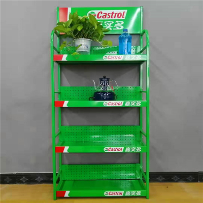 弧形铁质展架 机油、润滑油、防水涂料与五金文化用品的完美展示方案